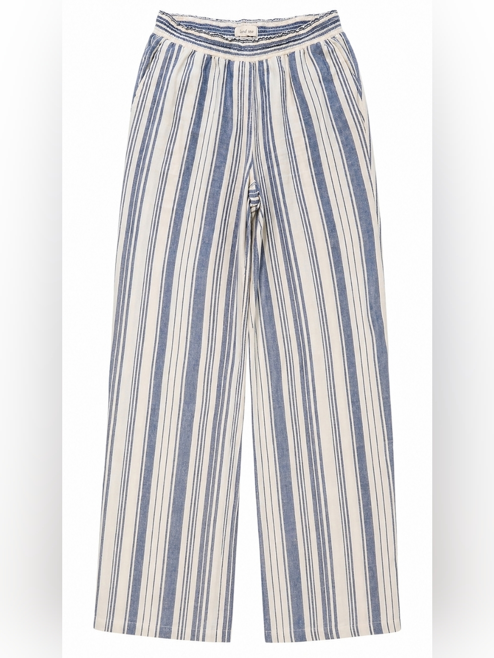 Land N Sea Wide Leg Washable Linen Blend Pants Sz Small #coastal #beachy